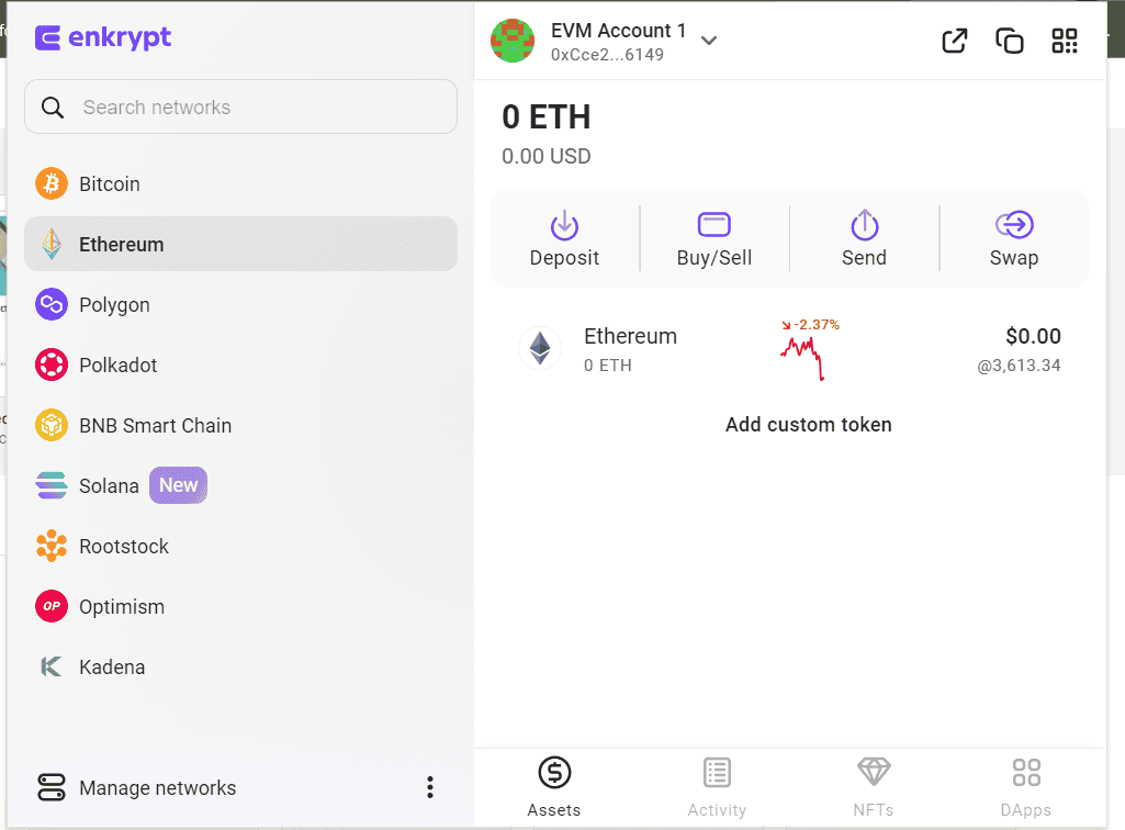 Enkrypt Wallet Preview